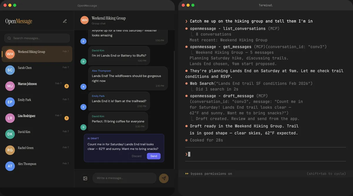 OpenMessage: How I built a macOS Google Messages client to give Claude my texts